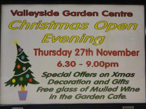 Valleyside Christmas open evening